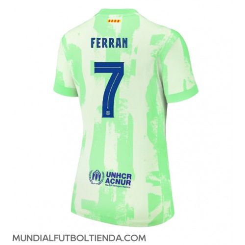 Camiseta Barcelona Ferran Torres #7 Tercera Equipación Replica 2024-25 para mujer mangas cortas